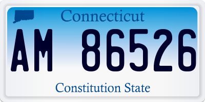 CT license plate AM86526