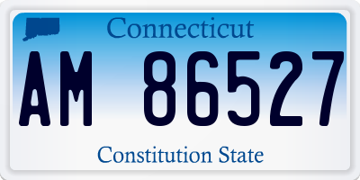 CT license plate AM86527