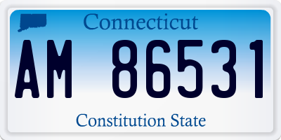 CT license plate AM86531