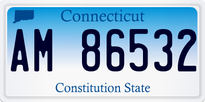 CT license plate AM86532