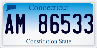 CT license plate AM86533