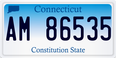 CT license plate AM86535