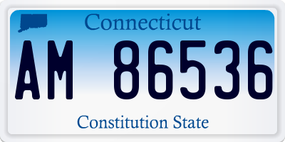 CT license plate AM86536