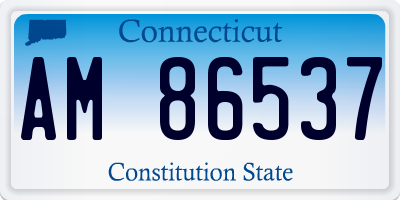 CT license plate AM86537