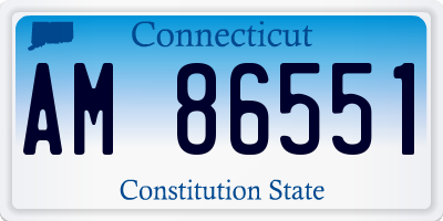 CT license plate AM86551