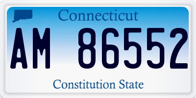 CT license plate AM86552