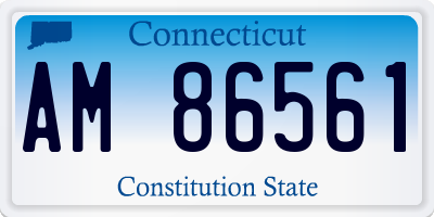CT license plate AM86561