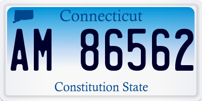 CT license plate AM86562