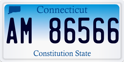 CT license plate AM86566