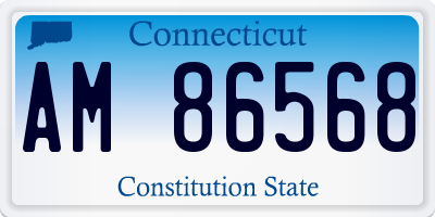 CT license plate AM86568