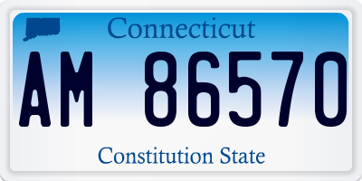 CT license plate AM86570