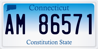CT license plate AM86571
