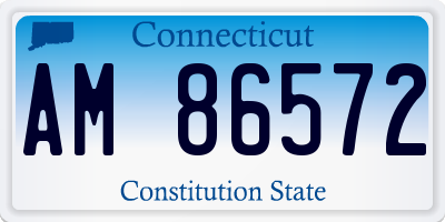 CT license plate AM86572
