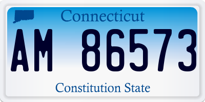 CT license plate AM86573