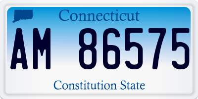 CT license plate AM86575