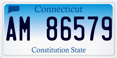 CT license plate AM86579