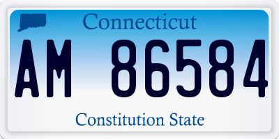 CT license plate AM86584