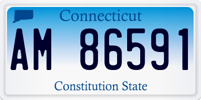 CT license plate AM86591