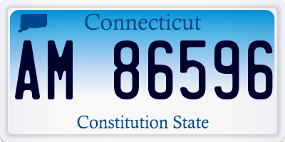 CT license plate AM86596