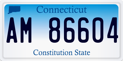 CT license plate AM86604