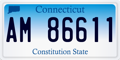 CT license plate AM86611
