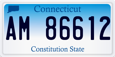 CT license plate AM86612