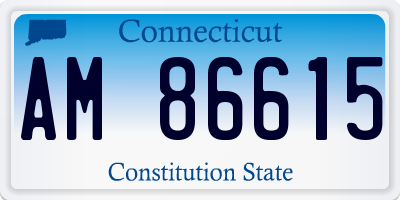 CT license plate AM86615
