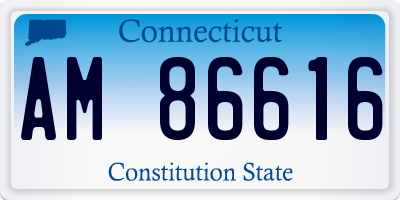 CT license plate AM86616
