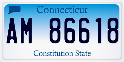 CT license plate AM86618