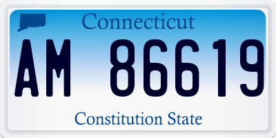 CT license plate AM86619