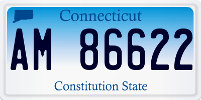 CT license plate AM86622