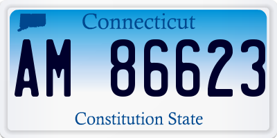 CT license plate AM86623