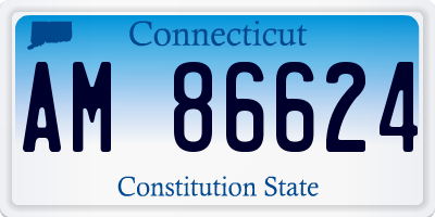 CT license plate AM86624