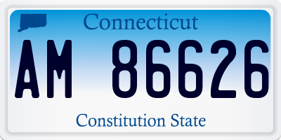 CT license plate AM86626