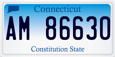 CT license plate AM86630