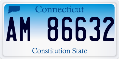 CT license plate AM86632