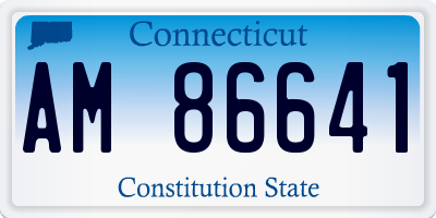 CT license plate AM86641