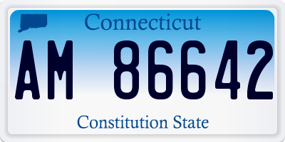 CT license plate AM86642