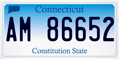CT license plate AM86652