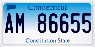 CT license plate AM86655
