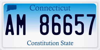 CT license plate AM86657