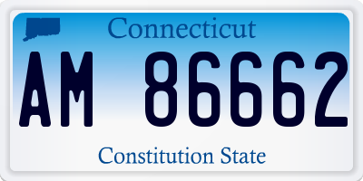 CT license plate AM86662