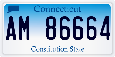 CT license plate AM86664