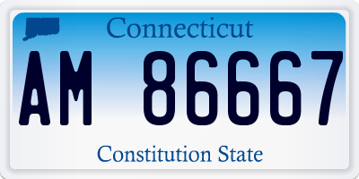 CT license plate AM86667