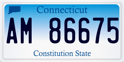 CT license plate AM86675