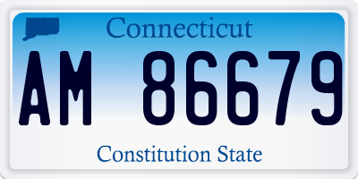 CT license plate AM86679