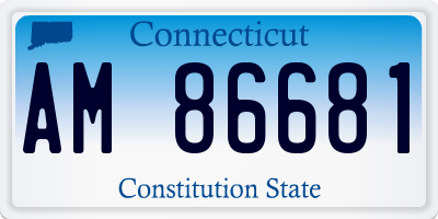 CT license plate AM86681