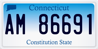 CT license plate AM86691