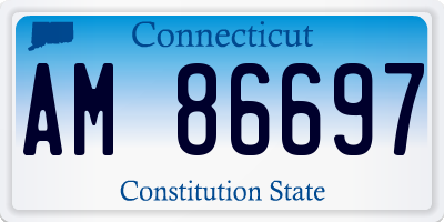 CT license plate AM86697