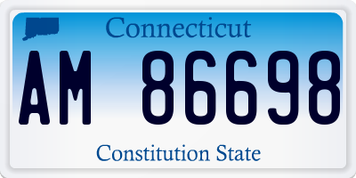 CT license plate AM86698